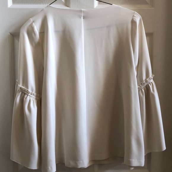 Lane Bryant Cream Top with Bell Sleeves. 14/16. - Picture 5 of 8